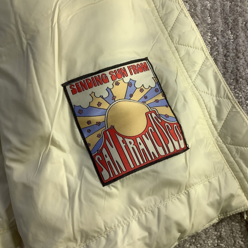 Marine‎ Layer Archive Sierra Puffer Vest Antique White Multi Color Size XS NWT - Picture 7 of 12